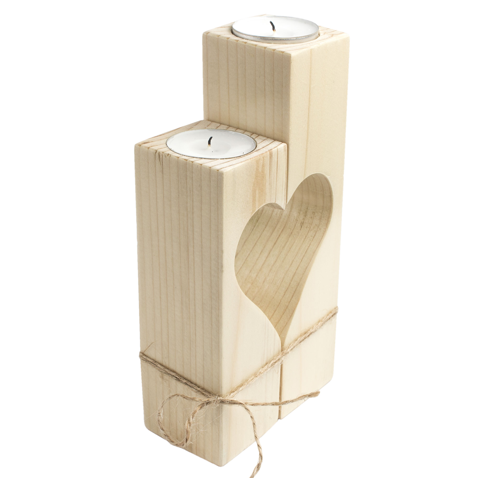 Підсвічник "Серце" натуральний - Зображення 2