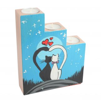 Підсвічник потрійний "Котики"