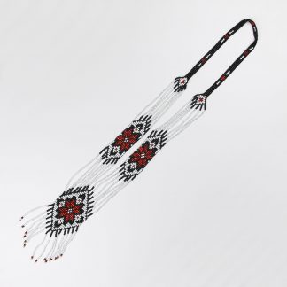 Гердан чорно-біло-червоний (бісер)