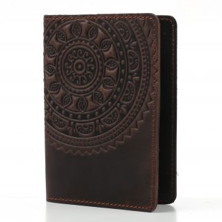 Обкладинка на паспорт коричнева "Сонце Карпат"