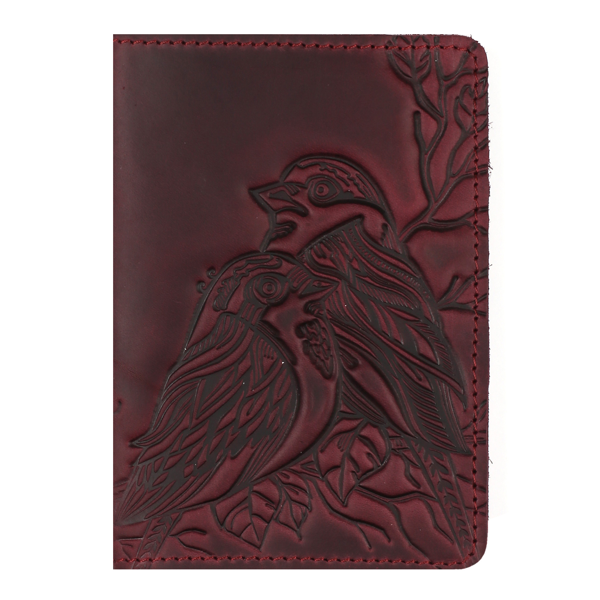 Обкладинка на паспорт бордова "Пташки" - Зображення 4