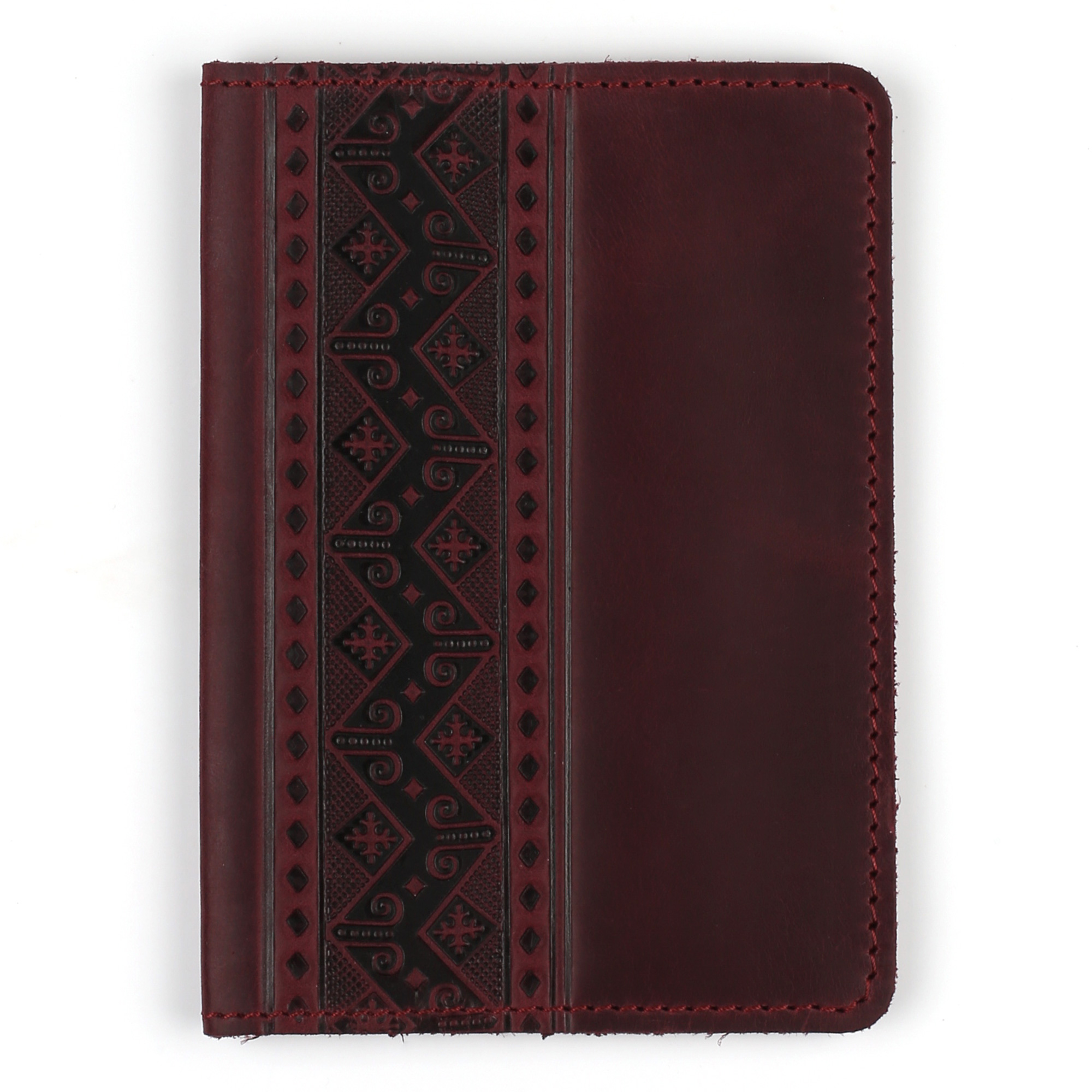 Обкладинка на паспорт бордова "Геометрія" - Зображення 3