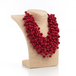 Намисто дерев'яне, червоне (велике)