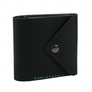 Гаманець жіночий, темно-зелений складений