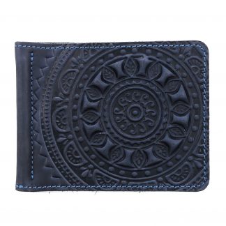 Зажим для грошей синій "сонце"