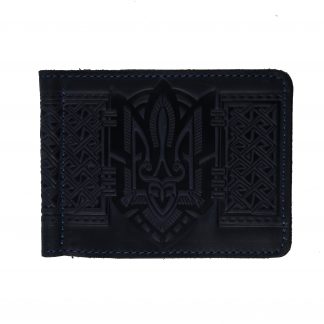 Зажим для грошей чорний "герб"