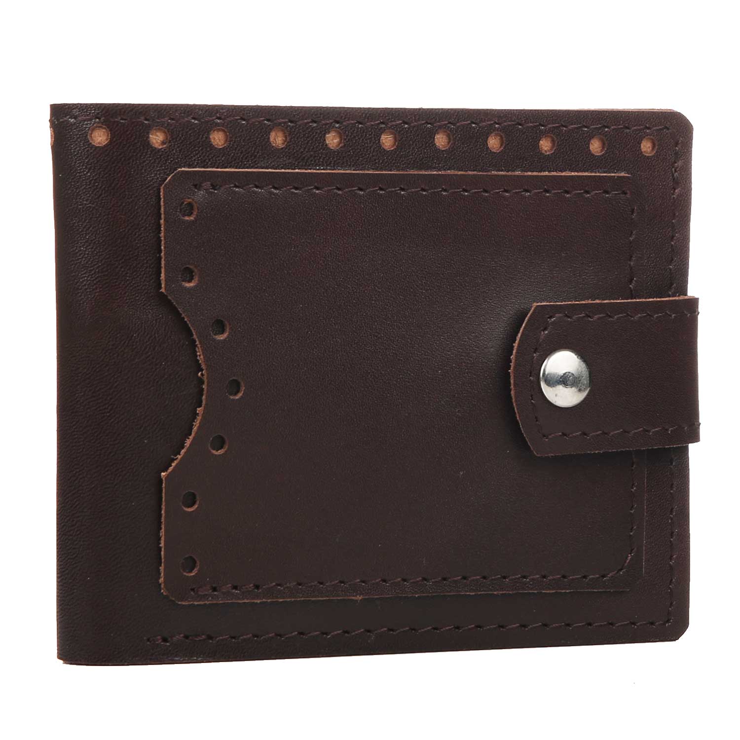 Коричневий гаманець з кишенями