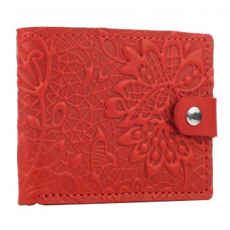 Гаманець червоний, складений квіти