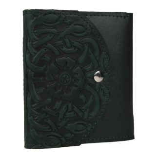 Гаманець зелений складаний "Маки"