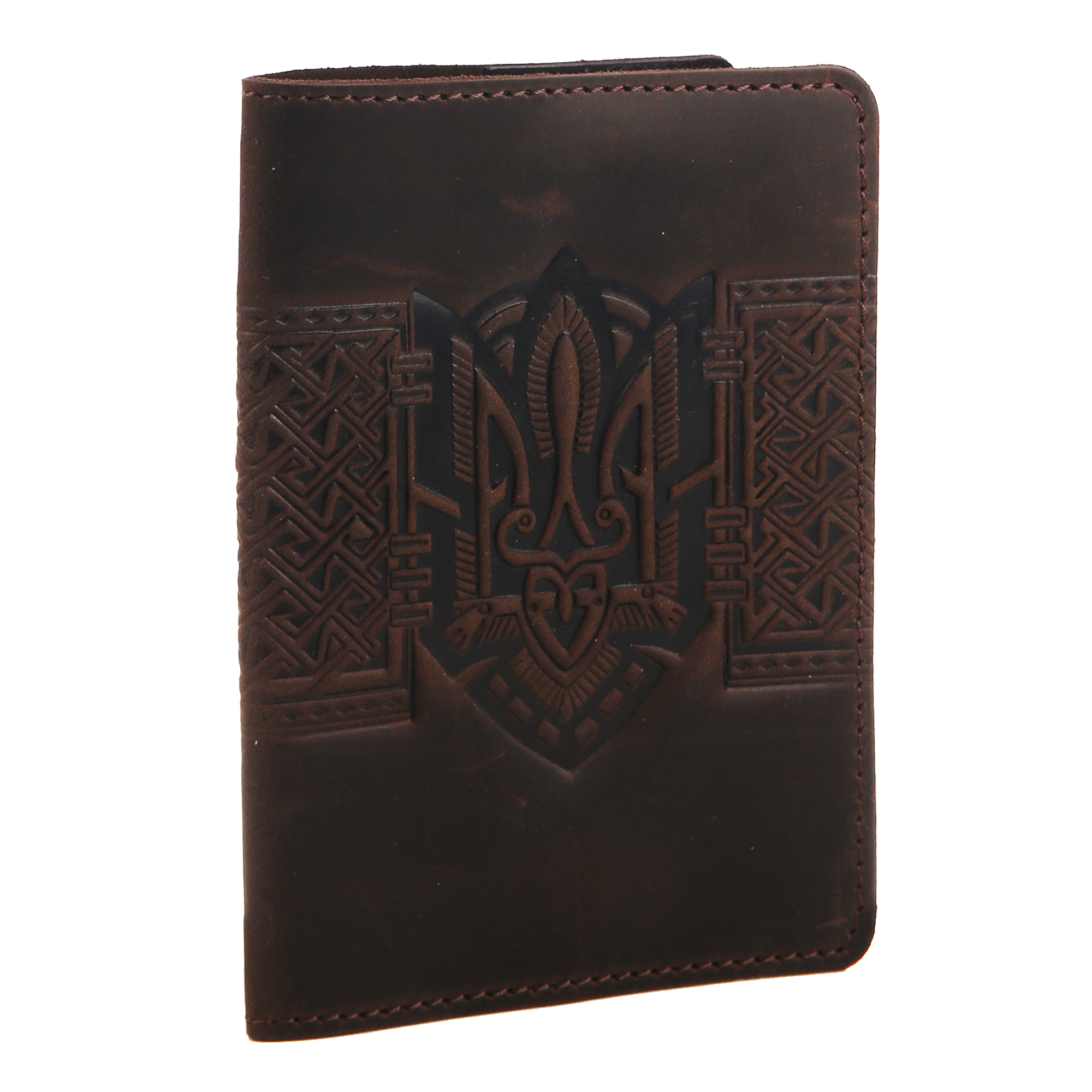 Обкладинка на паспорт коричнева "Тризуб" - Зображення 3