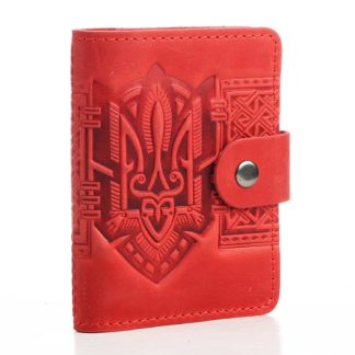 Візитниця червона "Герб"