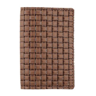 Обкладинка на паспорт "Плетена" коричнева