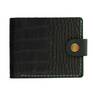 Гаманець зелений складений крокодил (наш бренд)