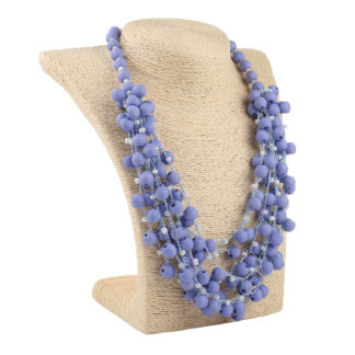 Намисто бузкове, дерев'яне