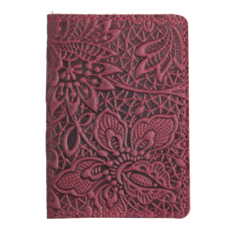 Обкладинка на паспорт "Квітка" фіолетова