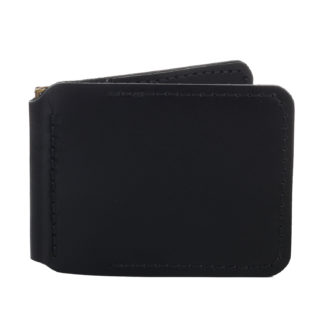 Зажим для грошей чорний гладкий