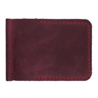 Затискач для купюр бордовий