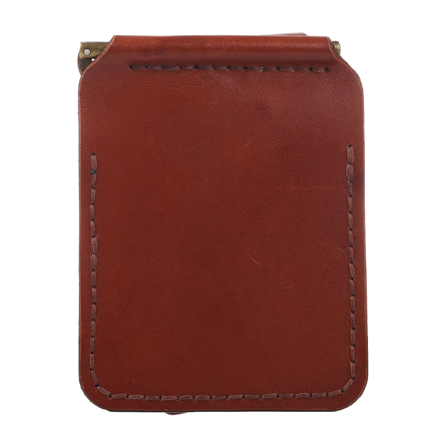 Зажим для грошей коричневий гладкий - Зображення 3