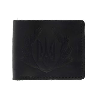 Гаманець чорний складений герб (наш бренд)