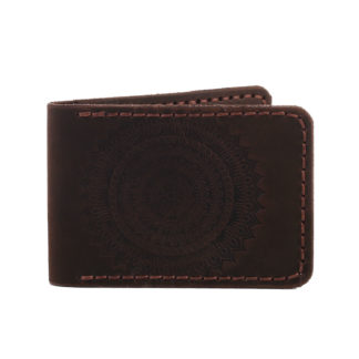 Обкладинка для документів(картхолдер) коричнева  "Мандала"