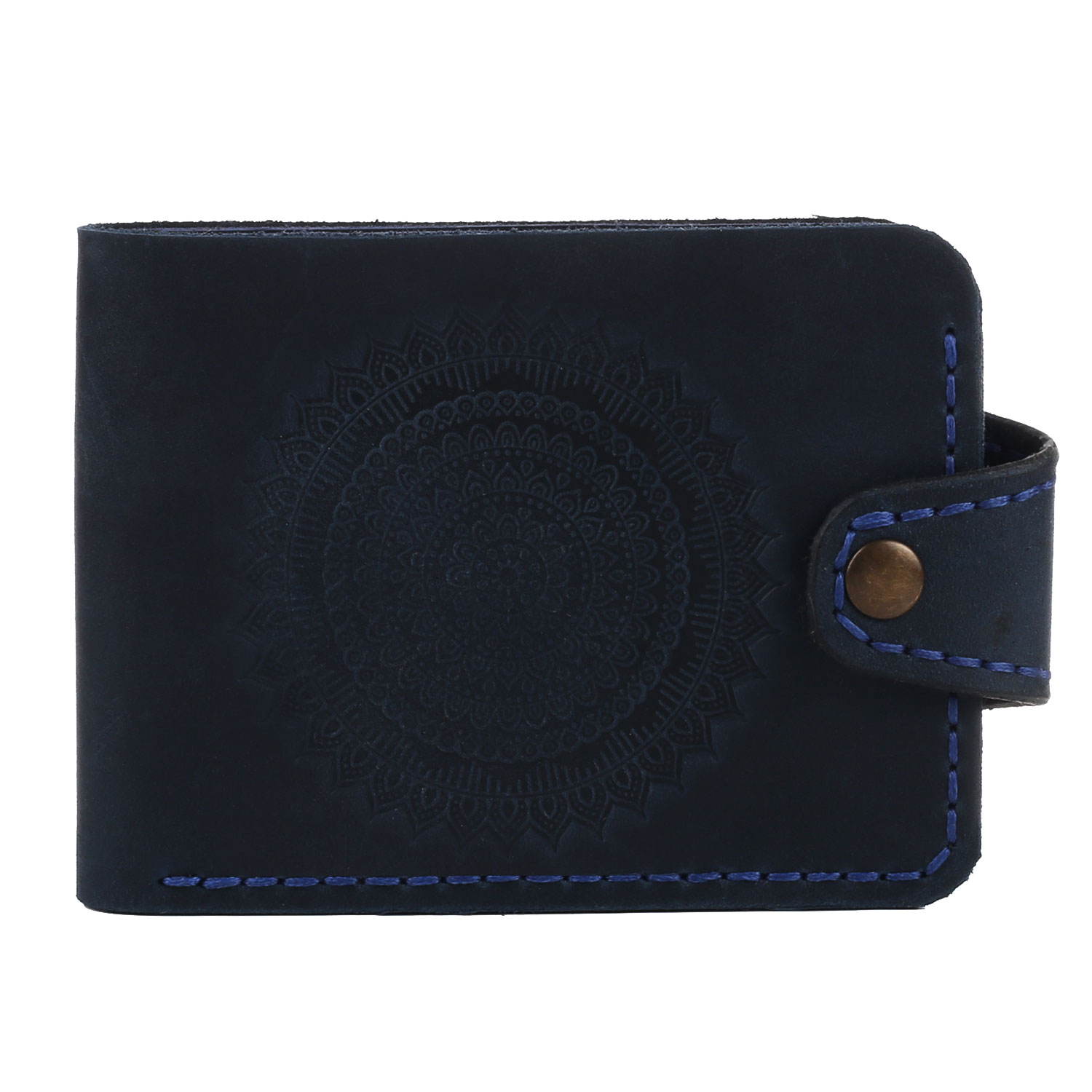 Гаманець складений з монетницею "Мандала" синій - Зображення 2