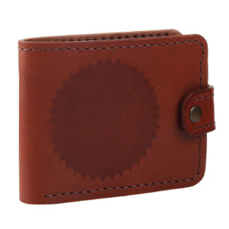 Гаманець складений з монетницею "Мандала" коричневий