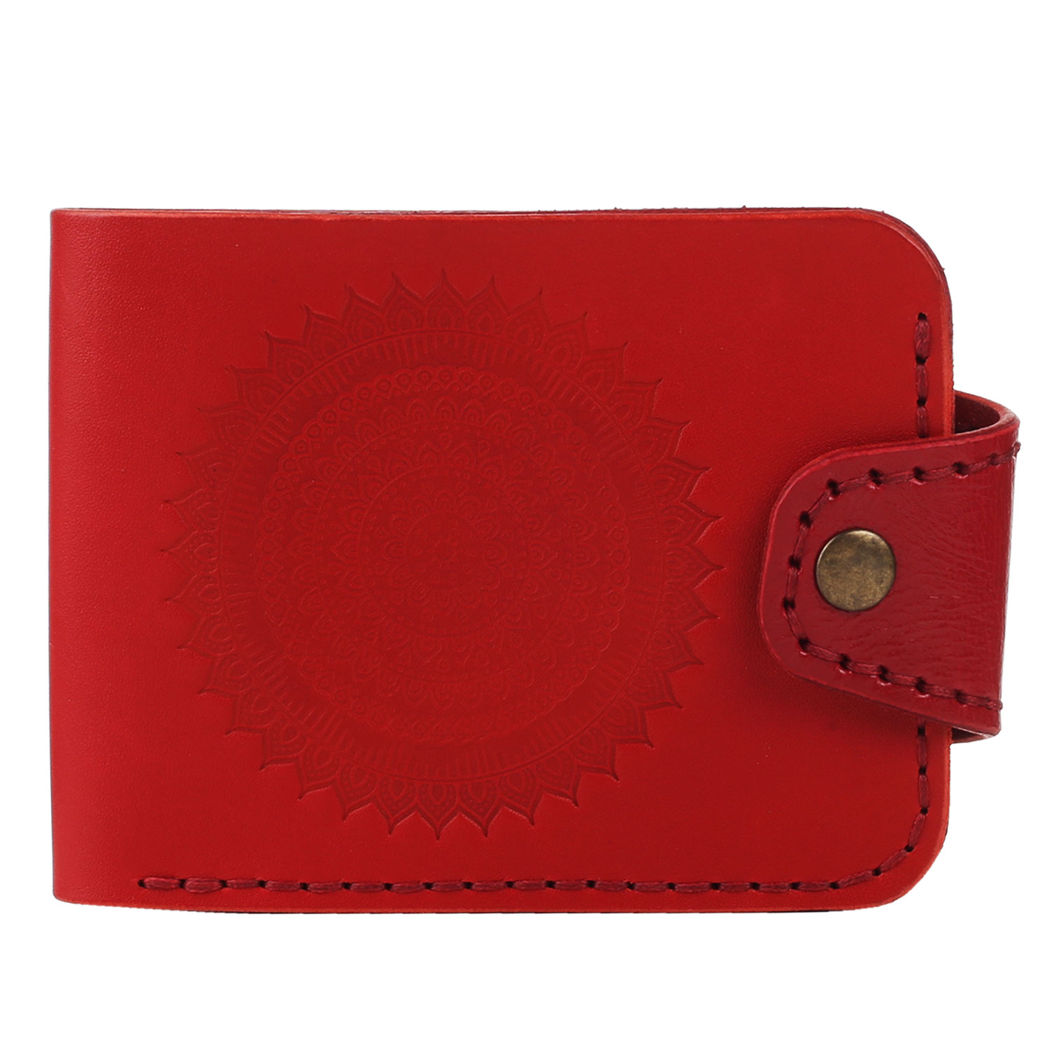 Гаманець складений з монетницею "Мандала" червоний - Зображення 2