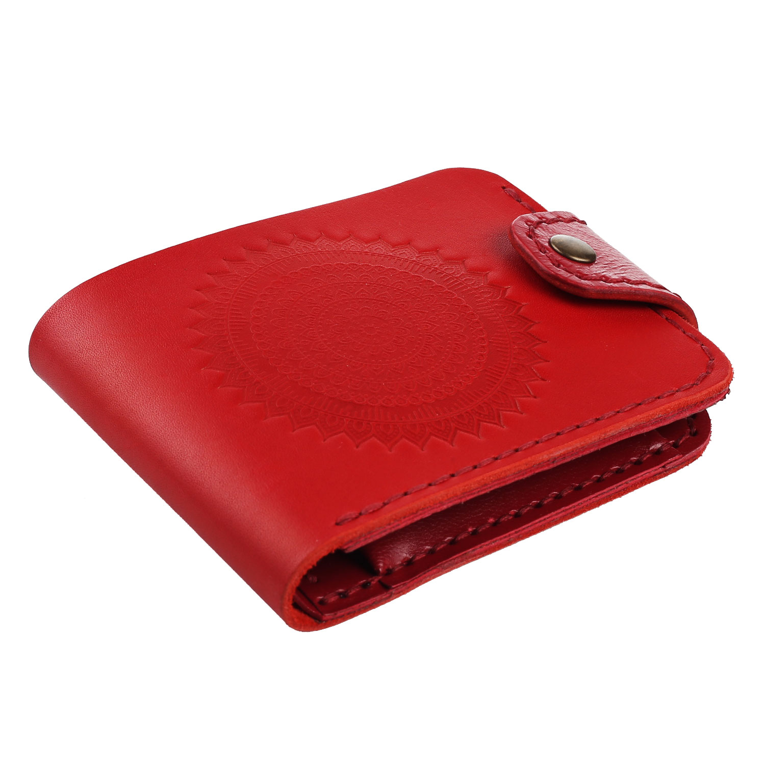 Гаманець складений з монетницею "Мандала" червоний - Зображення 3