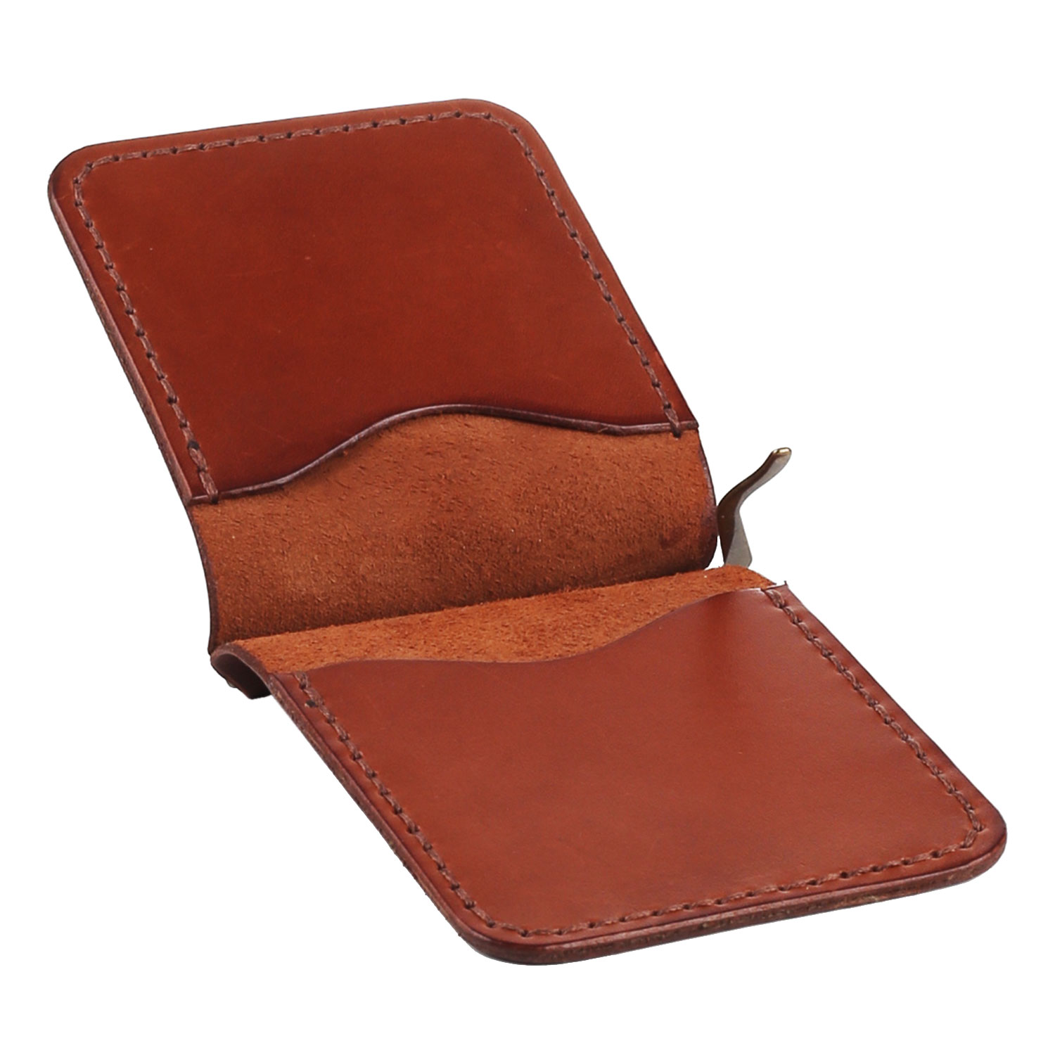 Зажим для грошей з тисненням "Тризуб" коньяк - Зображення 4