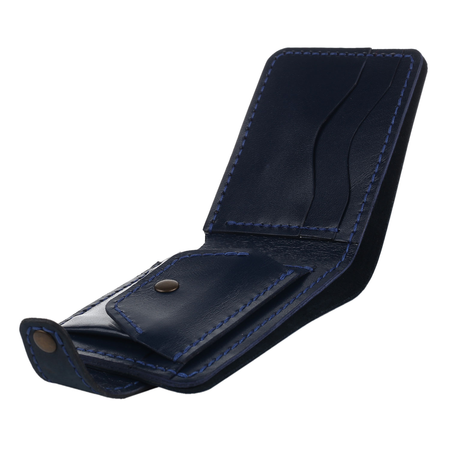 Гаманець складений з монетницею "Мандала" синій - Зображення 4