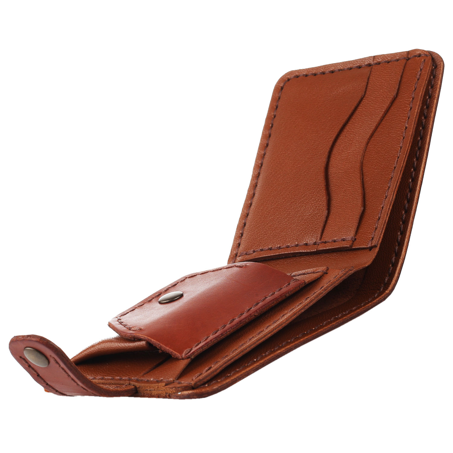 Гаманець складений з монетницею "Мандала" коричневий - Зображення 4