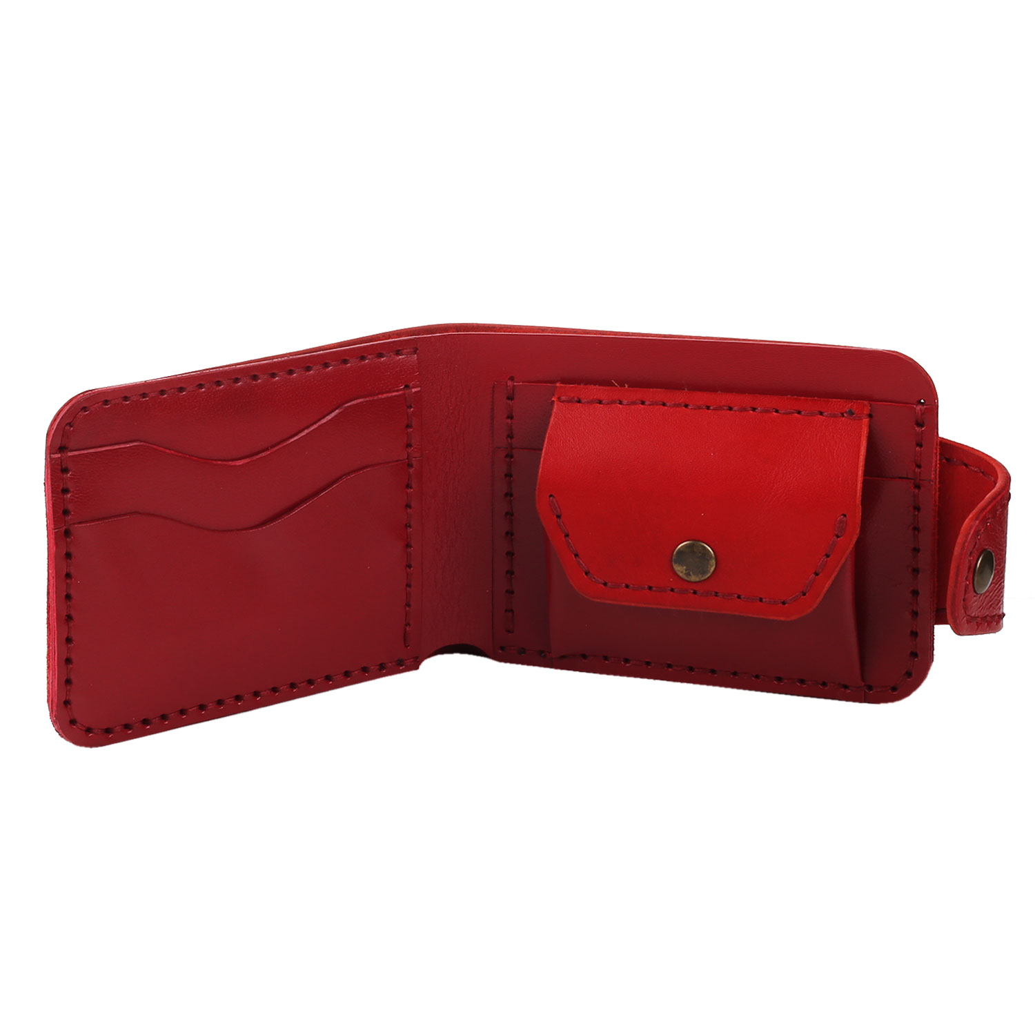 Гаманець складений з монетницею "Мандала" червоний - Зображення 4