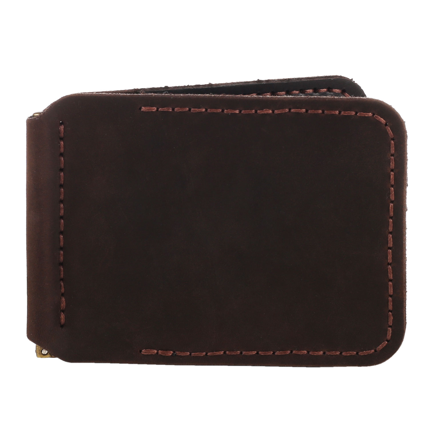 Зажим для грошей коричневий