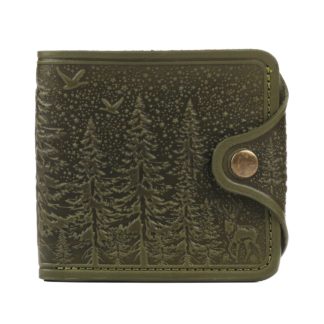 Гаманець з тисненням зелений (ліс)