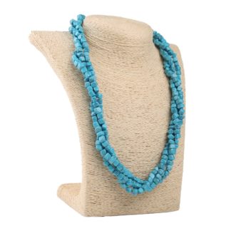 Намисто потрійне квадратне бірюза