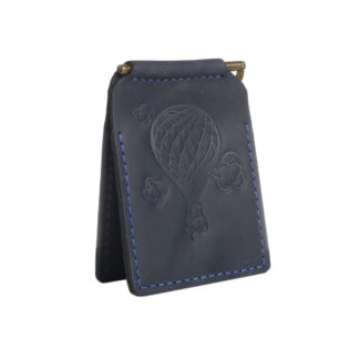 Затискач для купюр "куля" синій