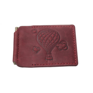 Затискач для купюр "Куля" бордовий