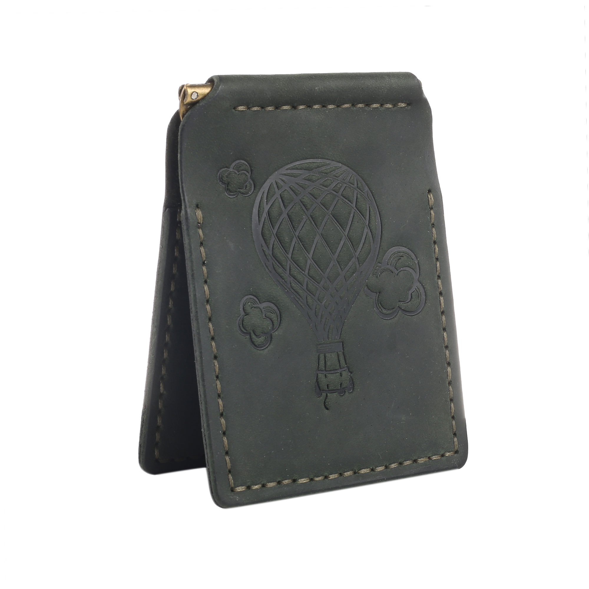 Затискач для купюр "Куля" зелений