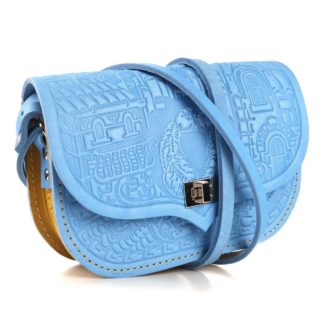 Сумка "Котики" блакитна з жовтим