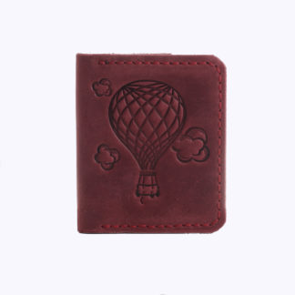 Обкладинка для документів(картхолдер) бордова"Куля"