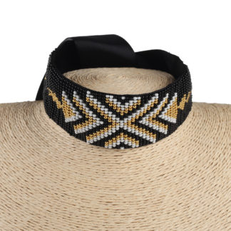 Гердан стрічковий, чорно-золотий