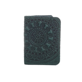 Обкладинка для документів(картхолдер) зелена ”Сонце Карпат”