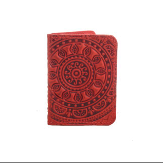 Обкладинка для документів(картхолдер) червона ”Сонце Карпат”