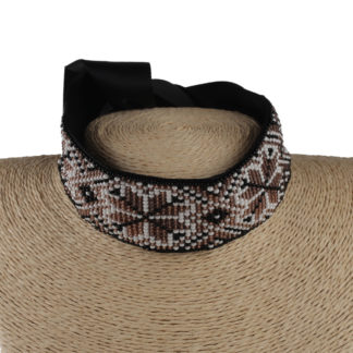 Гердан стрічковий, бежевий орнамент