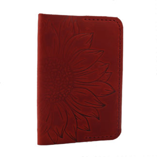 Обкладинка на паспорт червона "Соняшник"