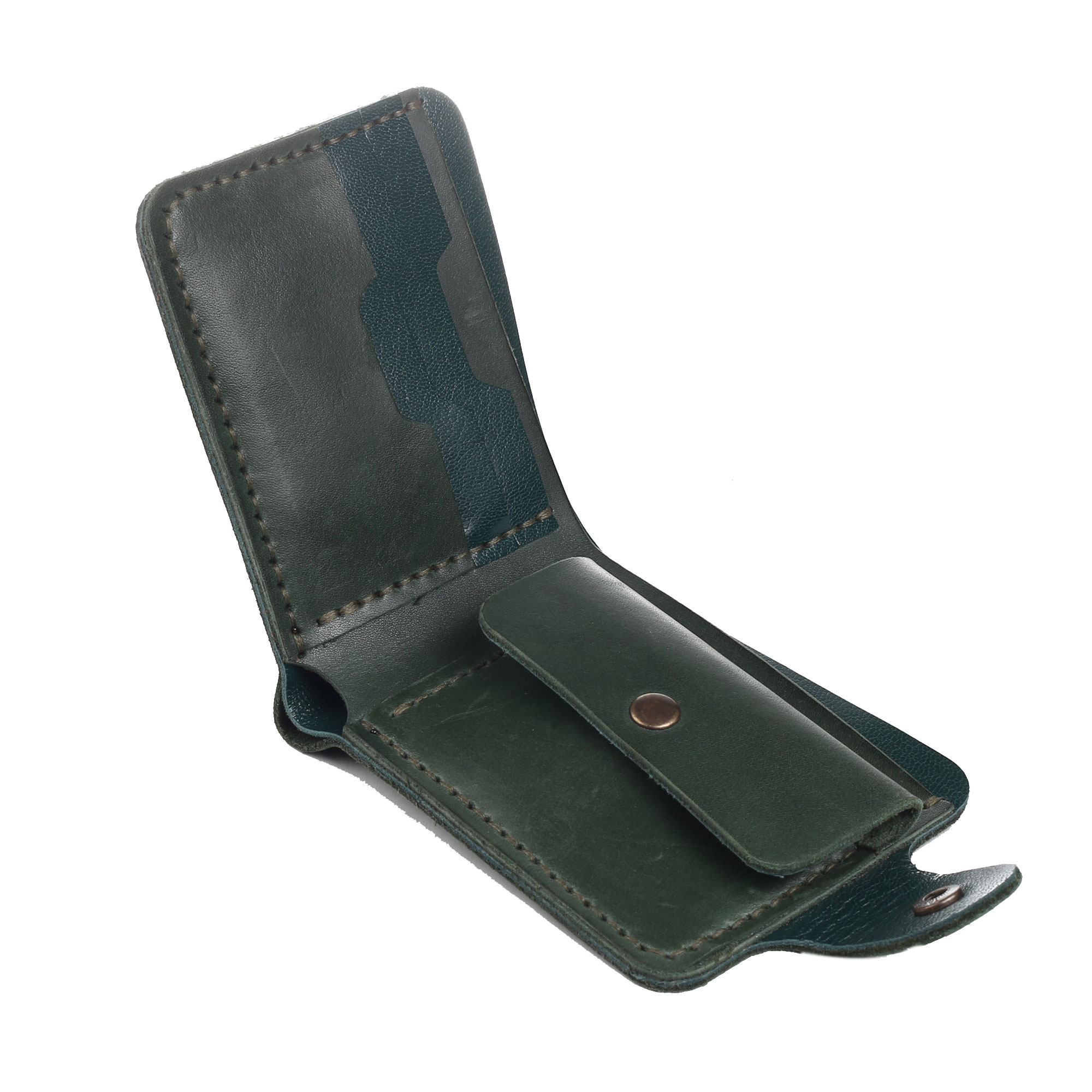 Гаманець складений зелений "Куля" - Зображення 3