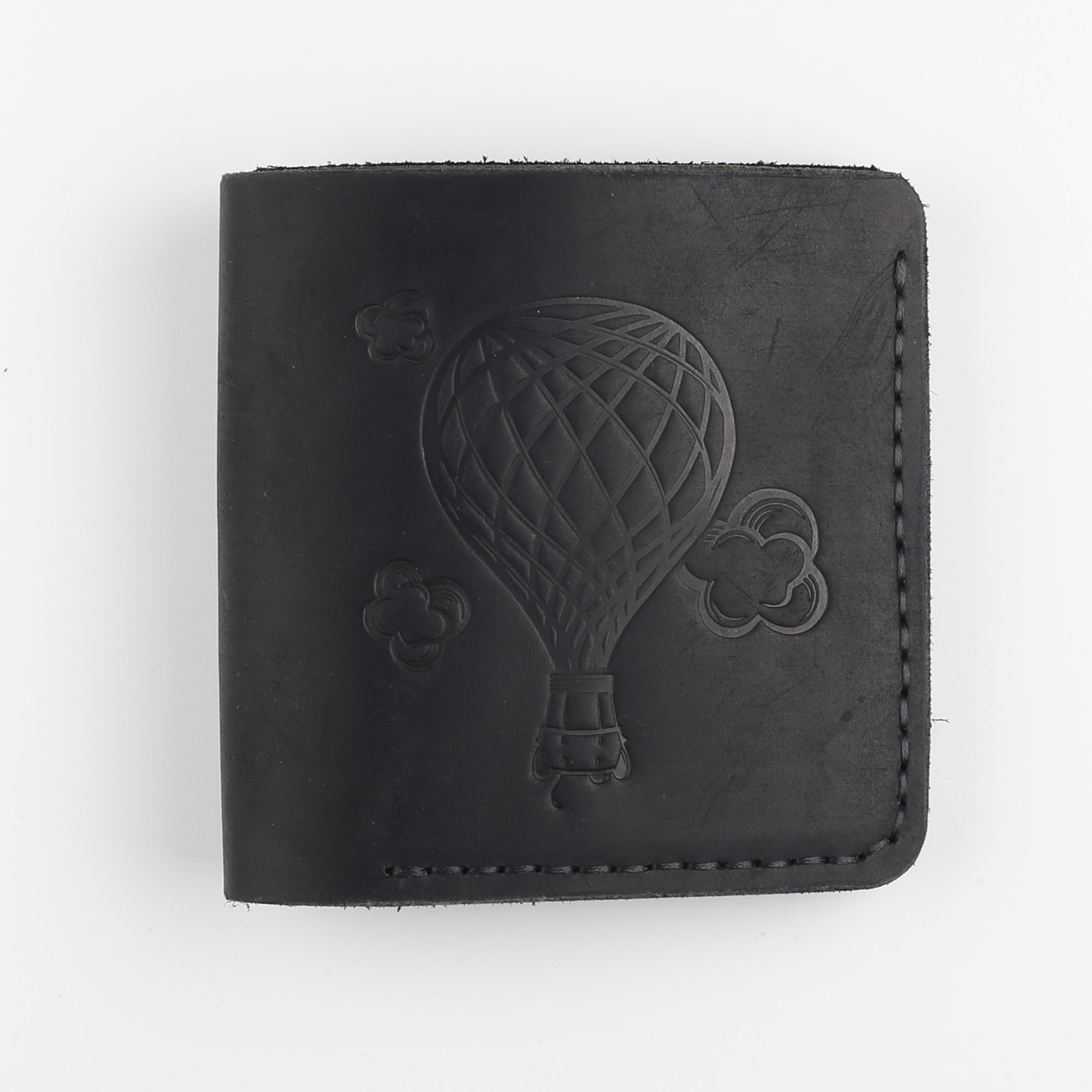 Гаманець квадратний чорний "Куля"