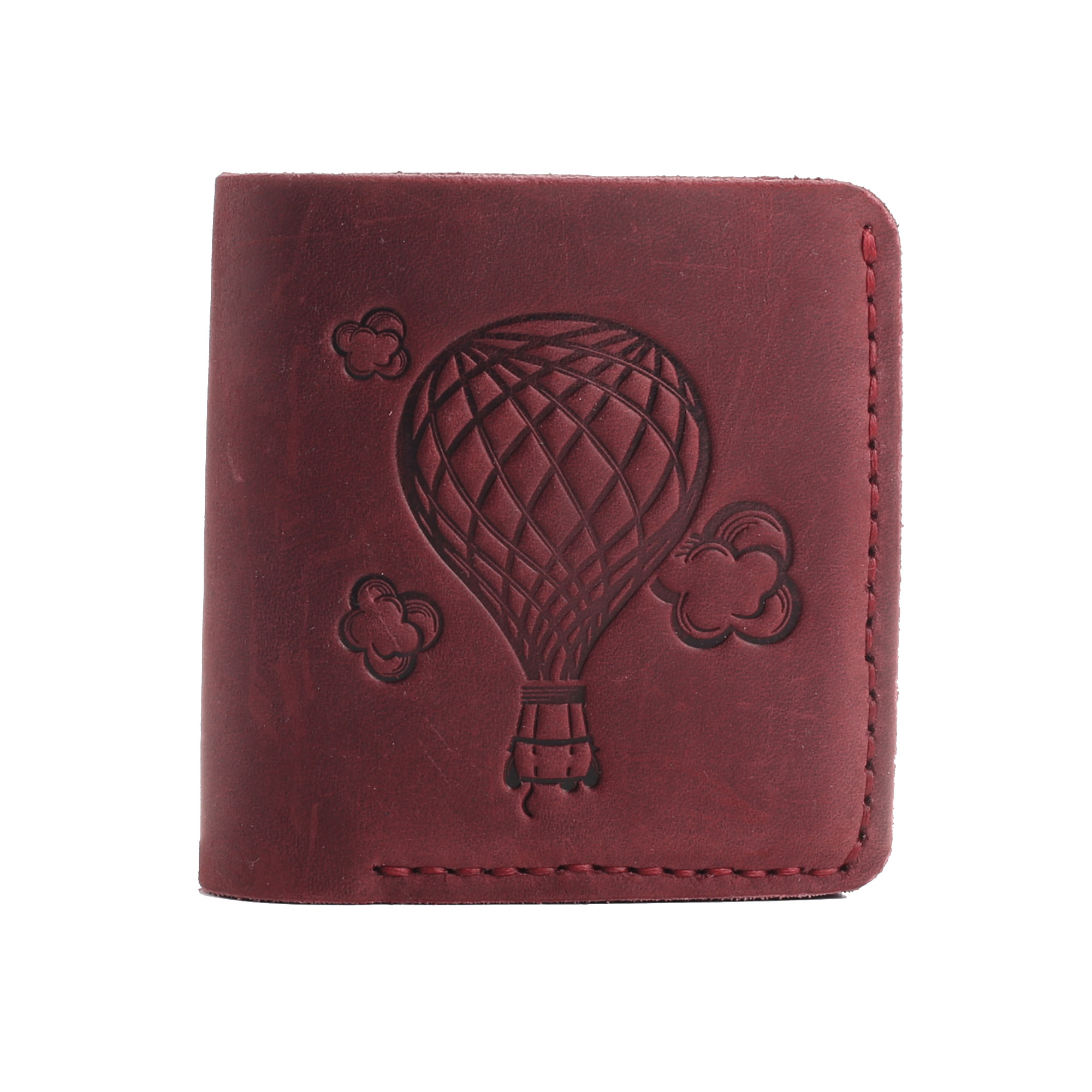 Гаманець квадратний бордовий "Куля"