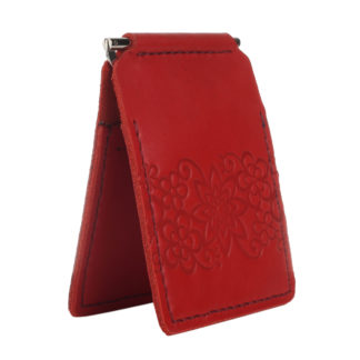 Затискач для купюр “Квітка” червоний