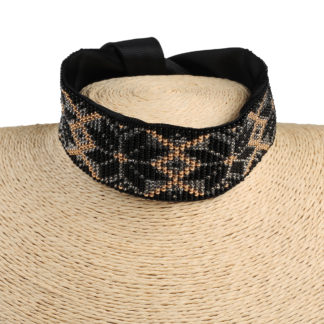 Гердан стрічковий великий Геометрія чорно-золота